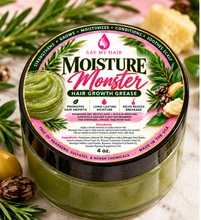 Load image into Gallery viewer, Moisture Monster Hair Growth Grease | Rosemary, Castor Oil & Peppermint Scalp Moisturizer – 4 oz