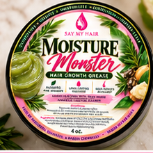 Load image into Gallery viewer, Moisture Monster Hair Growth Grease | Rosemary, Castor Oil & Peppermint Scalp Moisturizer – 4 oz